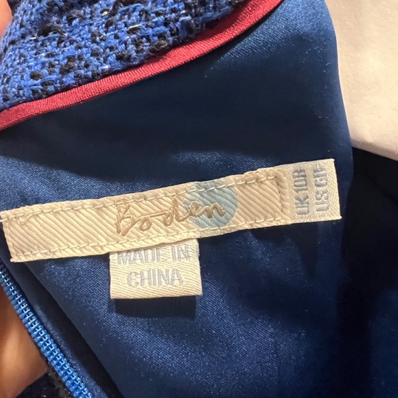 Boden Blue Tweed Mod Shift Mini Dress, Size 6 - Picture 5 of 5